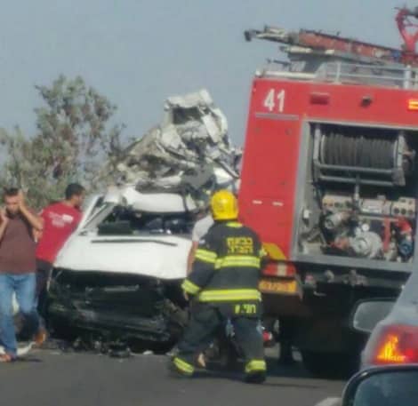 זירת התאונה הקטלנית (צילום ארכיון: משטרת ישראל)