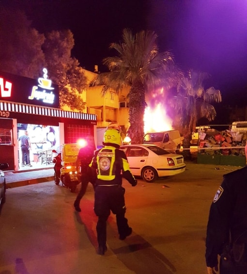 זירת הפיצוץ באשקלון, שבו נפצע שושן