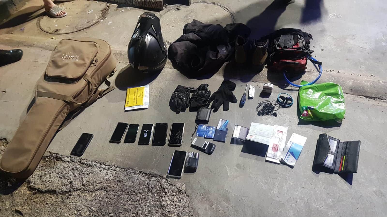 הרכוש הגנוב שנתפס בידי החשודים