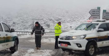 רמת הגולן: כל צירי התנועה שנחסמו עקב השלגים נפתחו לתנועה