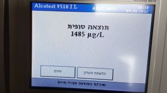 פי 6 אלכוהול מהמותר אצל נהגת מזגזגת מקרית מוצקין