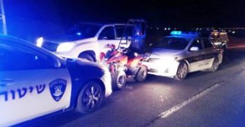 חשד: נהג בטרקטורון ללא לוחית זיהוי, פגע באופנוע משטרתי ונמלט