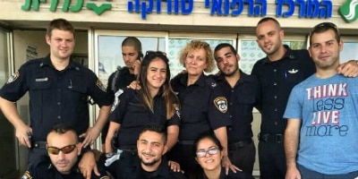 ashdod policemen at soroka 400x250