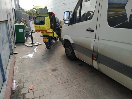 זירת התאונה (צילום: מד"א)