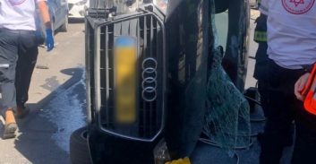 פצוע בינוני בהתהפכות רכב בשדרות מוריה בחיפה
