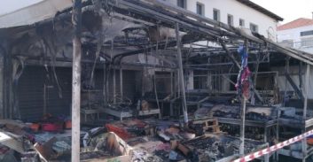 חשד להצתת עסק בשוק בכפר סבא