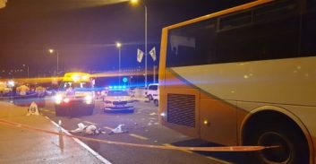 צומת מירון: הולך רגל נפגע מאוטובוס ונהרג