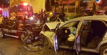 המרדף הסתיים בהתנגשות ברכב שיטור משולב: 4 נפצעו