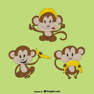 monkey with banana freepik
