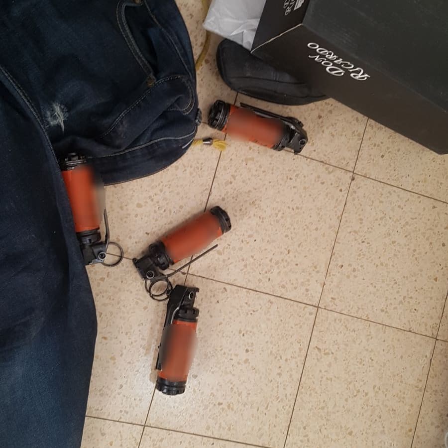 רימוני הלם שאותרו