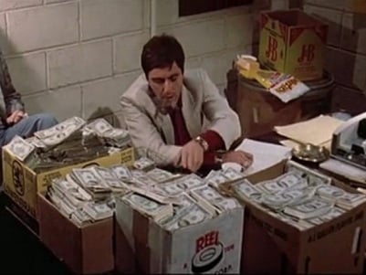 tony montana counting money