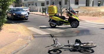 רחובות: רוכב אופניים נפצע קשה