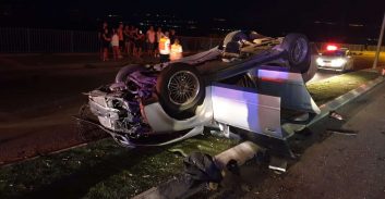 טבריה: בן 58 נפצע קשה בהתהפכות רכבו