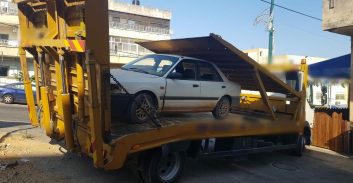 המשטרה עצרה נהג בן 13 ברכב שהורד מהכביש