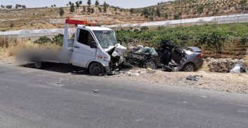 הרוג בתאונה בין משאית פלסטינית לרכב ישראלי בכביש 60