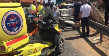 כביש החוף:  22 פצועים קל בתאונה