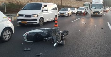 רוכב אופנוע נהרג בתאונה סמוך למחלף שער הגיא