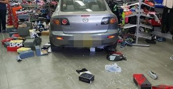 נוף הגליל: נהג איבד שליטה ונכנס בנסיעה לחנות ספורט