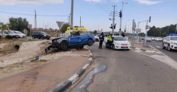 צומת ישרש: נהג התנגש עם רכבו בעמוד ונהרג