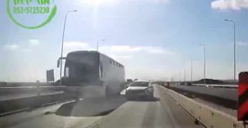 צפו בסרטון: נהגת ביצעה עקיפה מסוכנת וכמעט שגרמה לתאונה