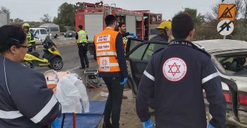 הרוג ושלושה פצועים בתאונת דרכים בצומת אשל הנשיא
