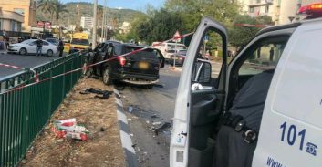 שני מוכרים למשטרה נפצעו בפיצוץ רכב בטירת הכרמל