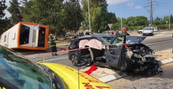 18 פצועים בתאונה בין אוטובוס לרכב פרטי סמוך לצומת כברי