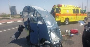 רחובות: פצע נהג קלנועית ונאשם בגרימת מוות ברשלנות