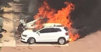 חשד: מטען התפוצץ ברכב של מוכר למשטרה