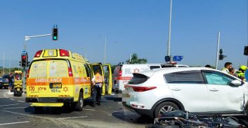 רוכב אופנוע נהרג תאונה בראשון לציון- בנו נפצע בינוני