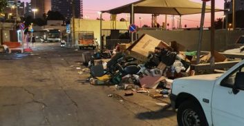 עיריית ת"א יצרה בכניסה לכרם התימנים מרכז לוגיסטי לפינוי אשפה