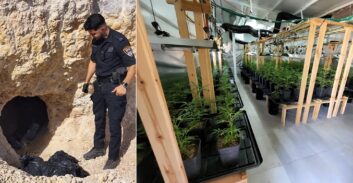 כפר קאסם: המשטרה חשפה מעבדת הידרו ומערה עם שקי קנאביס