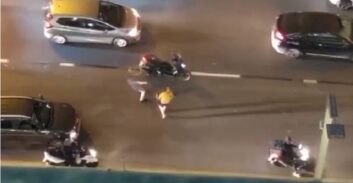 הסדר טיעון לרוכב קטנוע שתקף נהג במכות קסדה בנתיבי איילון