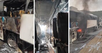 חשד להצתת שני אוטובוסים בנהריה ובשלומי