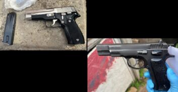 שוטרי יאחב"ל תפסו בג'לג'וליה שני אקדחים ועצרו שלושה חשודים