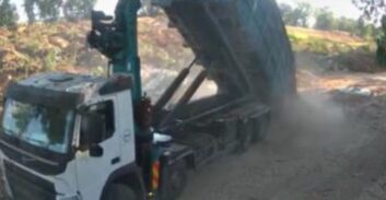 כתב אישום נגד נהג משאית שהשליך פסולת בניין ביער בן שמן