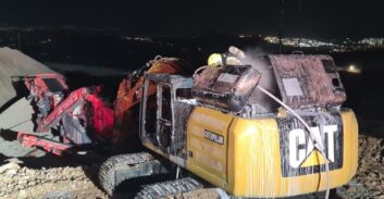 נוף הגליל: ציוד מכני-הנדסי עלה באש