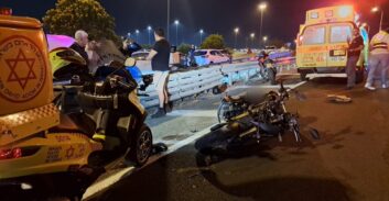 רוכב אופנוע נפצע אנושות ליד ראשון לציון