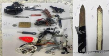 דוקרנים, כלי-עישון, ספריי-צבע ומברג מאולתר נתפסו בפשיטה על תאים בכלא שטה