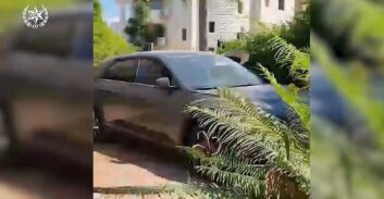 רכב גנוב במתחם של משפחת ג'רושי בג'ואריש, אמצעי לחימה בפשיטה בלוד