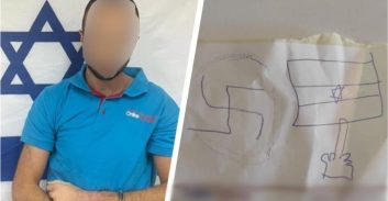 חשד: העביר משלוחים עם מעטפות שעליהם צלב קרס ואצבע משולשת