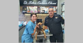 השוטר-הקהילתי איתר כלבה שנפצעה מרסיסים ולקח אותה לווטרינרית שטיפלה בה בהתנדבות