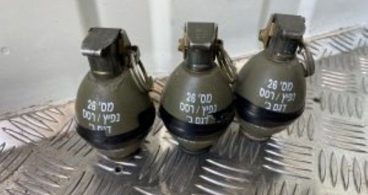 מצבור רימונים (צילום ארכיון להמחשה: משטרה)