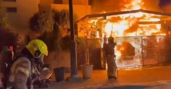 רימון רסס נזרק על בית קרוב משפחתו של מסעדן מוכר בחדרה