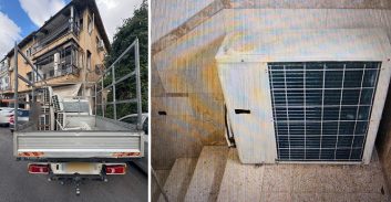 חשד: גנבו מנועי מזגנים מבניין ברמת גן שנפגע מטיל איראני