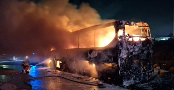 חשד לפרוטקשן בשפרעם: ארבעה אוטובוסים הוצתו במקביל באזורים שונים