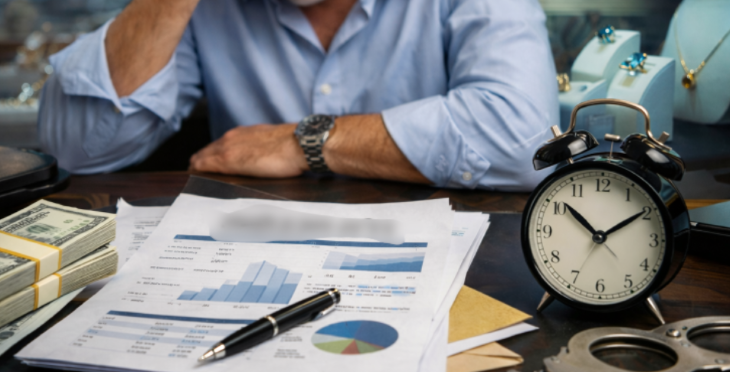 השמטת הכנסות חנות תכשיטים AI generated