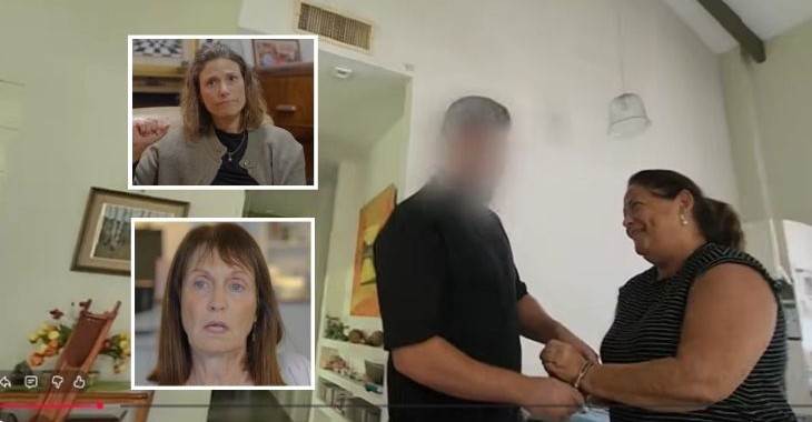 מעצר שמרית בורלא . רמה ענב, עידית אלכסנדרוביץ' (צילום מתוך הסרט)