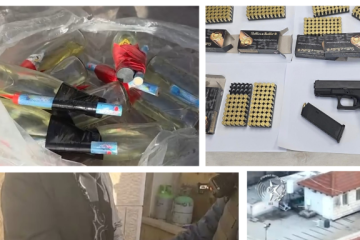 בחיפוי מהאוויר: המשטרה עצרה בכפר-כנא שני חשודים עם בקבוקי תבערה ואקדח