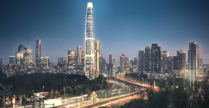  מתחם המגדלים החדש בשכונת חרוזים ר"ג יצמח לגובה 95 קומות